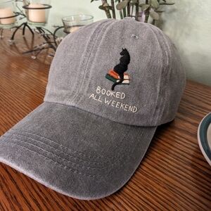 Gray 'Booked All Weekend' Embroidered Baseball Cap